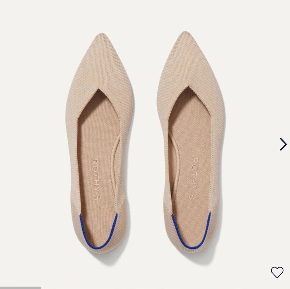 Rothy's The Point Shoe in Ecru